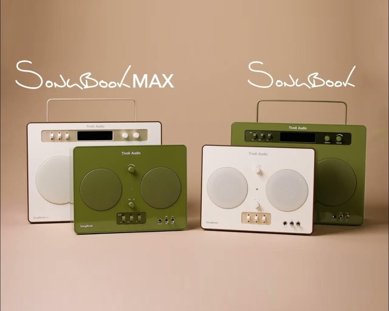 Tivoli Audio SongBook и SongBook Max – мощные портативные колонки с ручкой в ретро-дизайне