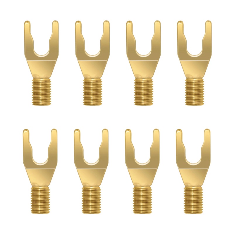 Wireworld Uni-Term Gold Spades Set of 8