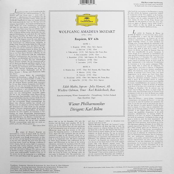 LP Boehm, Karl - Mozart: Requiem