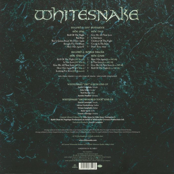 LP Whitesnake - 1987 (30th Anniversary) 2LP