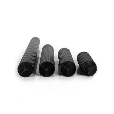 Solid-Tech Radius Corner-Pillars Length 65.5 mm Black
