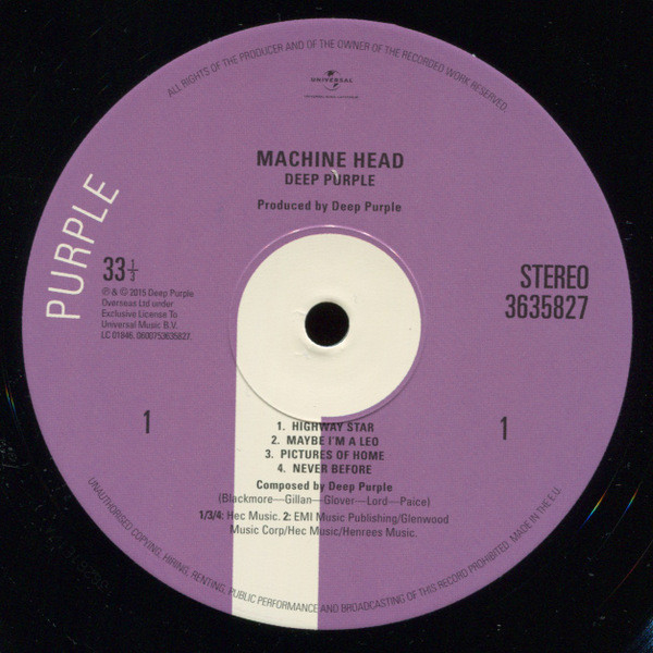 LP Deep Purple - Machine Head