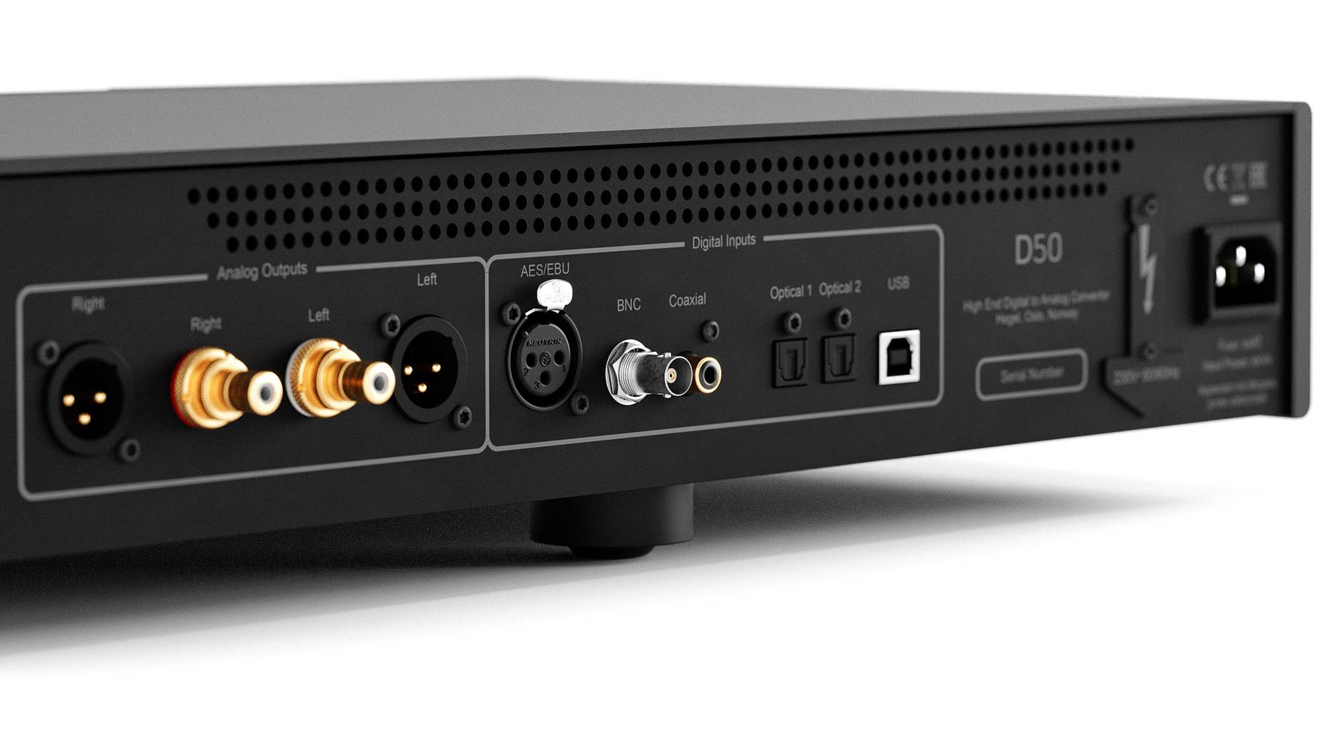 Hegel DAC D50 Raven rear