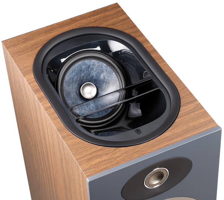 Theva N°3-D includes a vertically firing angled driver for Dolby Atmos setups.