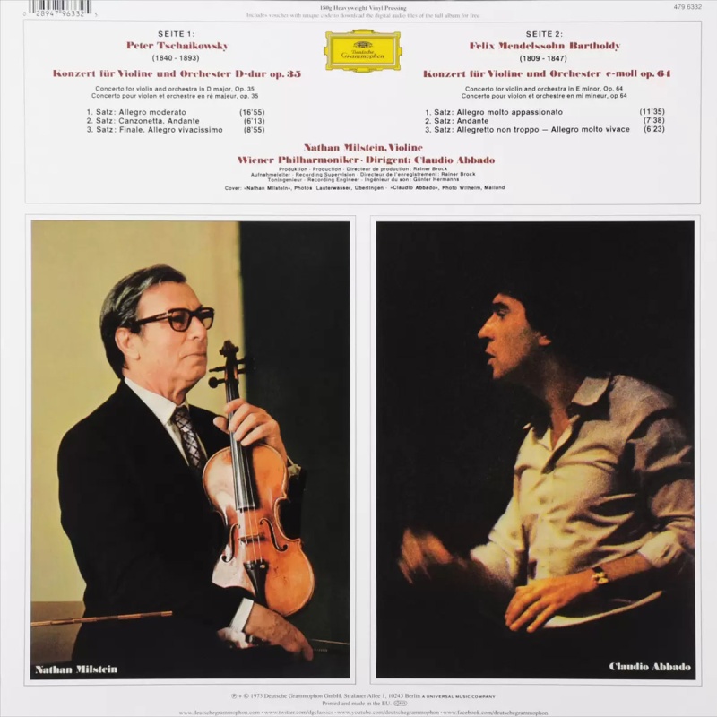 LP Milstein, Nathan - Tchaikovsky / Mendelssohn - Violin Concertos