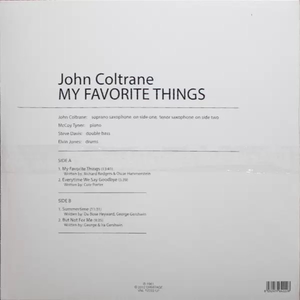 LP Coltrane, John - My Favorite Things (Clear)