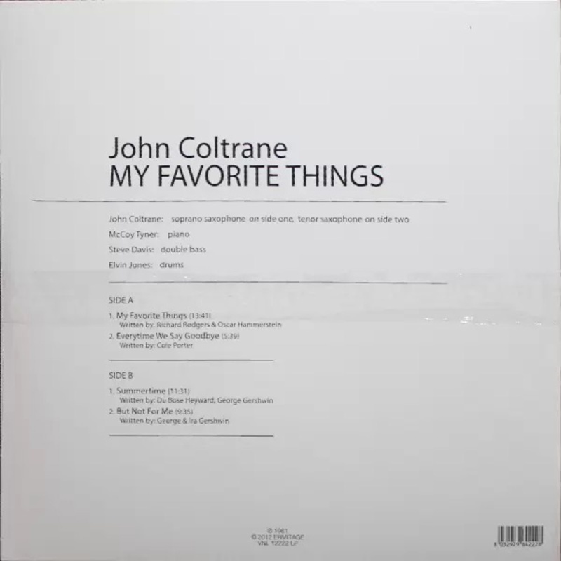 LP Coltrane, John - My Favorite Things (Clear)