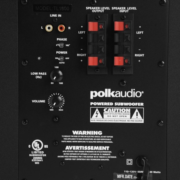 Polk Audio TL1600 Black